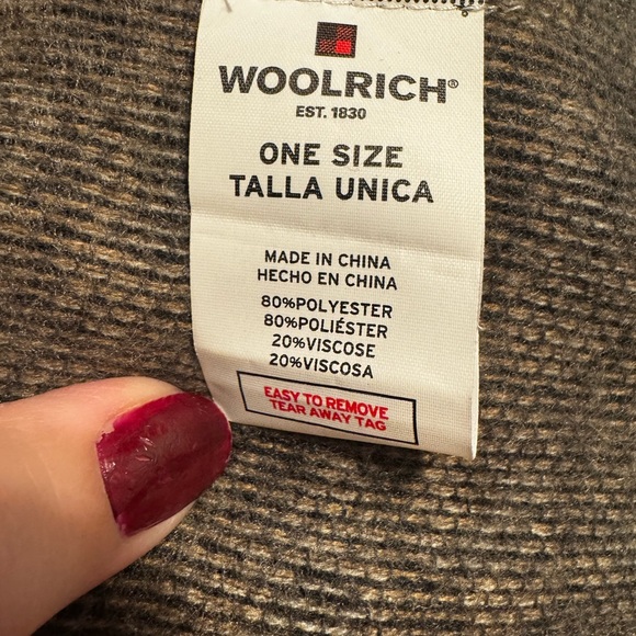 Woolrich Gray,Tan and Brown Animal print Poncho - Picture 4 of 5